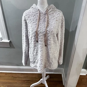 Jason Maxwell-hooded sweatshirt Woman Med fleece+wave pattern/long sleeve Peach - Picture 1 of 11