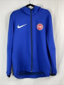 Nike Detroit Pistons Dri-Fit Showtime Hoodie mit durchgehendem Reißverschluss Herren Large Seitenreißverschluss - Bild 1 von 12