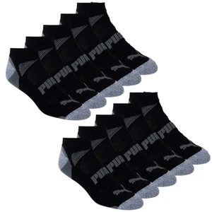 Puma Men's 8 Pairs No Show Socks, Black/Grey, Sz 6-12 - Picture 1 of 1
