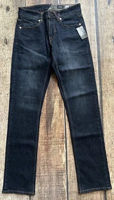 VOLCOM VORTA SLIM STRAIGHT DENIM BLUE JEANS MENS 28X32 NEW WITH TAGS - Image 1 of 4