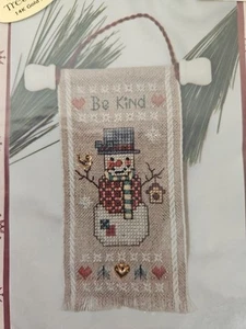 Lorri Birmingham BE KIND Heartwarmers Snowman Cross Stitch Kit #218-08 CCS - Picture 1 of 5