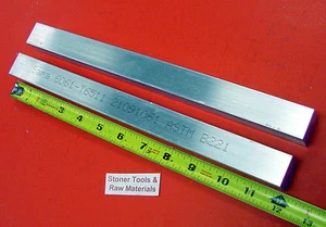 2 Pieces of 1" X 1" 6061 T6511 SQUARE ALUMINUM FLAT BAR 12" LONG New Mill Stock - Picture 1 of 1