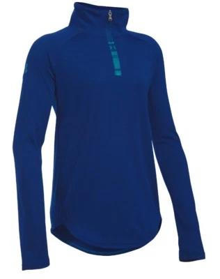 $35 Under Armour Tech 1/4 Cremallera Jersey Camisa Top Nuevo con Etiquetas Niñas A Pequeño YSM Azul Foto 1 de 4