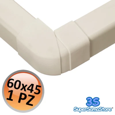 3S ANGOLO ESTERNO REGOLABILE 70�-120� per CANALINA 60x45 cm CONDIZIONAMENTO New - Immagine 1 di 2