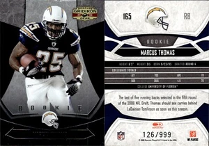 2008 Donruss Gridiron Gear Rookie 126/999 Marcus Thomas #165 UTEP/Chargers - Picture 1 of 1