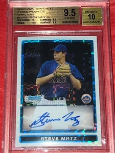 2009 Bowman Chrome X-FRACTOR STEVEN MATZ 10 Auto RC Rookie BGS GEM MINT 9.5 /225 - Picture 1 of 3