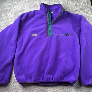 Vintage Columbia Mens Snap T Fleece Pullover Jacket Made In USA Mens Medium - Picture 1 of 9