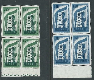 1956 ITALIA EUROPA QUARTINA MNH ** - VA38 - Picture 1 of 1