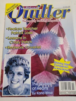 Traditional Quilter Quilt Magazine Nov 1999 Tribute Princess Diana Shining Star - Image 1 of 4