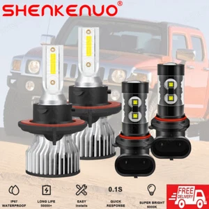 Kit combinado de 4 bombillas para faros LED altos/bajos + luz antiniebla para Hummer H3 2006-2007 2008-2010 - Imagen 1 de 18