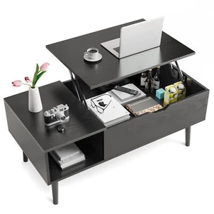 Lift Top Coffee Table with Storage Living Room Table with Hidden Compartment - Picture 1 of 18