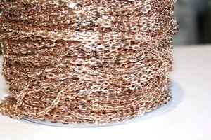 50ft 4x2.7mm Copper Over Iron Cable Chain unsoldered 1 day Shipping - Picture 1 of 2