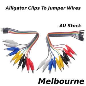 Electronics Alligator Clips Jumper Wire Test Leads - Picture 1 of 8