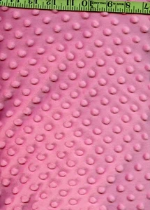 Bright Pink MINKY Bumpy Shiny Stretch Knit Velour Blanket Fabric 1+Yds! - Picture 1 of 1
