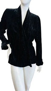 Dana Buchman Shining Black Cardigan Size Small retail $395 - Picture 1 of 24