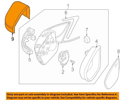 Espejo retrovisor derecho VW VOLKSWAGEN OEM Jetta 5C68575389B9 Foto 1 de 2