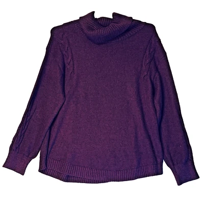 Suéter St.John’s Bay tamanho XXL marajá roxo gola capuz macio e aconchegante novo com etiquetas - Imagem 1 de 4