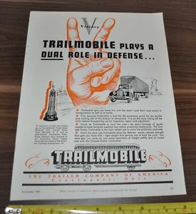 Remolque Trailmobile 1941 anuncio neumático Pennsylvania - Imagen 1 de 2