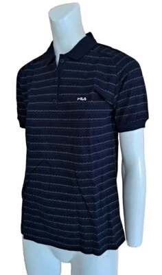 Camisa polo feminina vintage Fila tênis ativa manga curta tamanho 6 azul  - Imagem 1 de 4