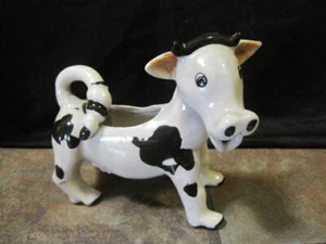COW  ~ CREAMER ~ HOLSTEIN ~ BLACK & WHITE ~ JAPAN, SUPER CUTE!!!  VGUC - Picture 1 of 4