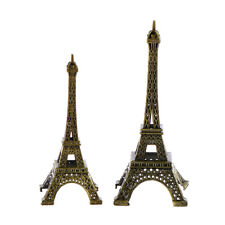 Retro Paris Eiffel Tower Model Home Desk Bronze Metal Statue Figurine