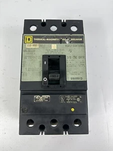 Square D KAL KAL36110 3 Pole 110 Amp 600V Circuit Breaker, 110A I-LINE, Tested - Foto 1 di 10