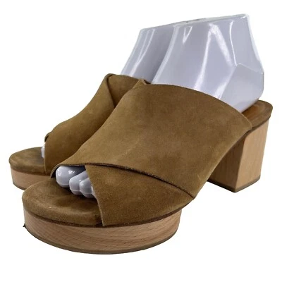 COCLICO Richie Zueco Tabaco Para Mujer EE. UU. 7 Tacones de Madera Slide Mules  Foto 1 de 4