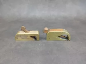 2 Vintage Brass Handmade Bullnose Planes - Picture 1 of 12