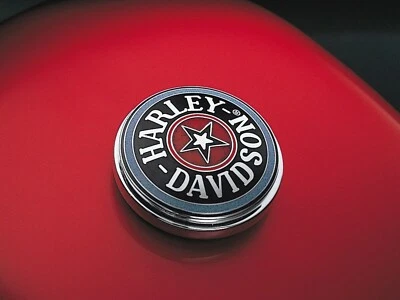 ACCESSORICUSTOM Médaillon Bouchon Réservoir Harley Davidson Star Softail Dyna Sportster Road Roi