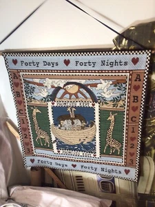 Noah’s Ark Tapestry Wall Hanging 26”x25” - Picture 1 of 22