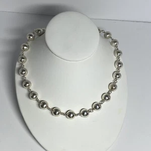 Sterling Silber Statement Halskette Kugel, Perlen Design Kette 120519 - Bild 1 von 5