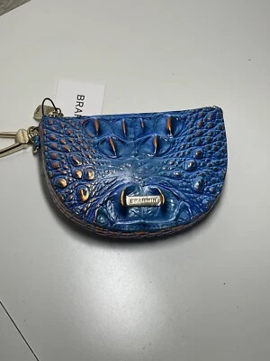 Nuevo con etiquetas Monedero Brahmin Britt Azul Azul Profundo Pequeño Clip Foto 1 de 4