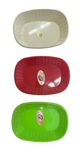 Brotkorb Stoffeinlage Obstkorb Brötchenkorb Körbchen Frühstückskorb Oval | Eckig - Bild 1 von 23