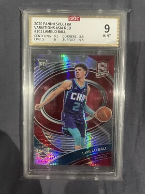 2020-21 Panini Spectra Lamelo Ball Asia Red Rookie RC BTCG MINT 9 - image 1 of 2