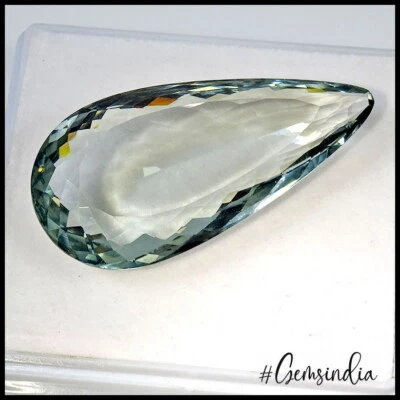 110 Cts~ Beautiful Hydro Aquamarine Blue Green Huge Pear Pendant Size Gemstone - Image 1 of 4