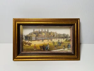 The Tower of London 1821 framed decoupage paper engraving R. Havell & Son - Picture 1 of 10