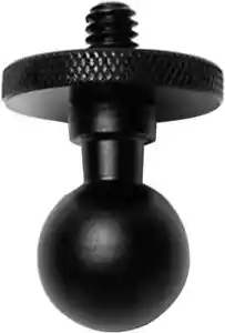 Supporto porta cellulare moto nero supporti 17 mm base a sfera 1/4 vite fotocamera - Foto 1 di 5