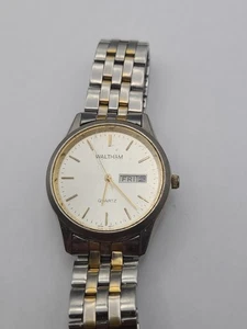 Vinatge Waltham Herren Analog Quarz Uhr Neue Batterie Funktioniert - Bild 1 von 13