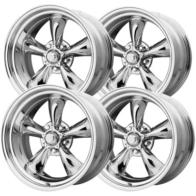 (Set-4) American Racing VN615 Torq Thrust II 14x7 5x4.5" +0mm Chrome Wheels Rims Foto 1 de 4