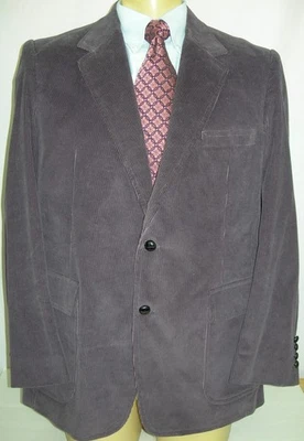 The Corduroy Collection Men's 44R Purple 2 Buttion Patched Pocket w/Flaps Blazer - Image 1 of 4