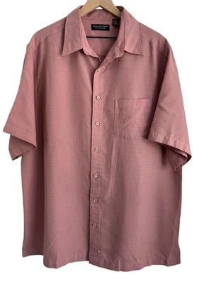 Roundtree & Yorke 2XT Mens Big and Tall Shirt Red Stripe Button Down Casual - Image 1 of 4