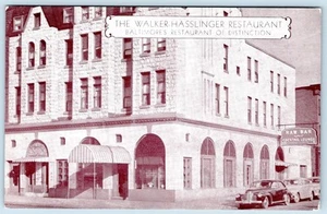 1930-40 WALKER-HASSLINGER RESTAURANTE OYSTER BAR BALTIMORE MARYLAND MD POSTAL - Imagen 1 de 2