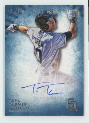 Trea Turner 2015 Bowman Inception Blue Auto /150 #PA-TT San Diego Padres - Image 1 of 2