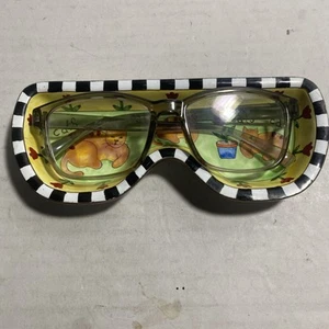 VTG #7525 1999 Kelvin Chen “Cats” Enamel Eyeglasses Holder 6.5” X 2.75” X 7/8” - Picture 1 of 12