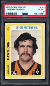 PSA 6 - 1979 Hawthorn Hawks VFL AFL Scanlens Graded Card - Leigh Matthews - Picture 1 of 3