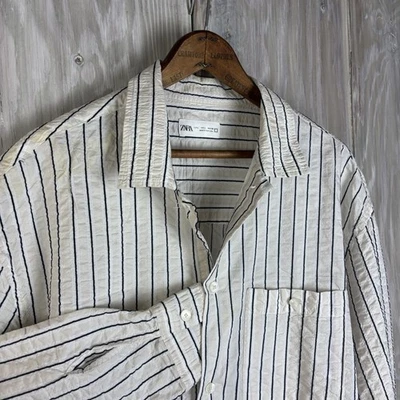 Sexy Vestido Zara Para Hombre Rayas Texturizado Corto Talla L Bolsillo Ligero Informal Elástico Foto 1 de 4