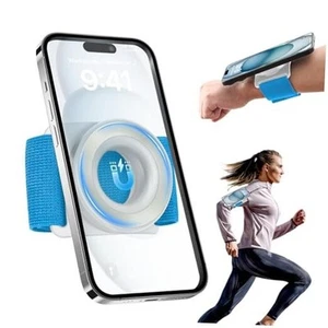  Support Téléphone Running pour iPhone [Rotatif 360° & Mise à niveau Anti-Chute] Bleu - Photo 1 sur 7