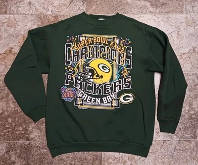 Sudadera de colección Green Bay Packers Super Bowl 31 Champions 1997 talla mediana  Foto 1 de 4