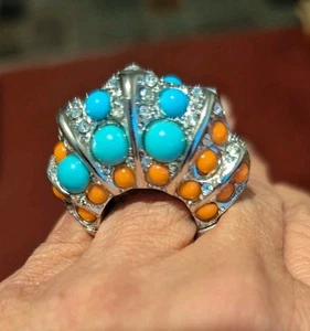Kenneth J lane Enormous Turquoise ring - Picture 1 of 5