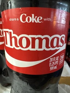 Share a Coke with Thomas 2025 Personalized Gift Coca Cola Bottle 20oz Tom - Picture 1 of 2